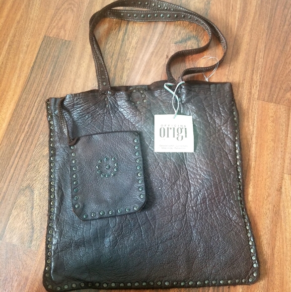 Officina Origi Handbags - Officina Origi Soft Crushed Genuine Leather Tote